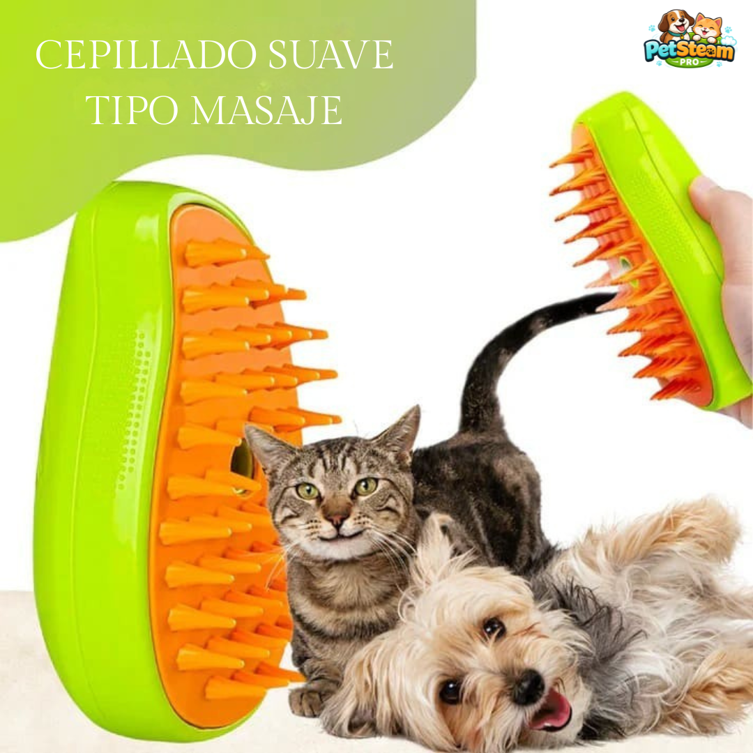 PetSteam Pro® - Cepilla y limpia el pelaje fácil