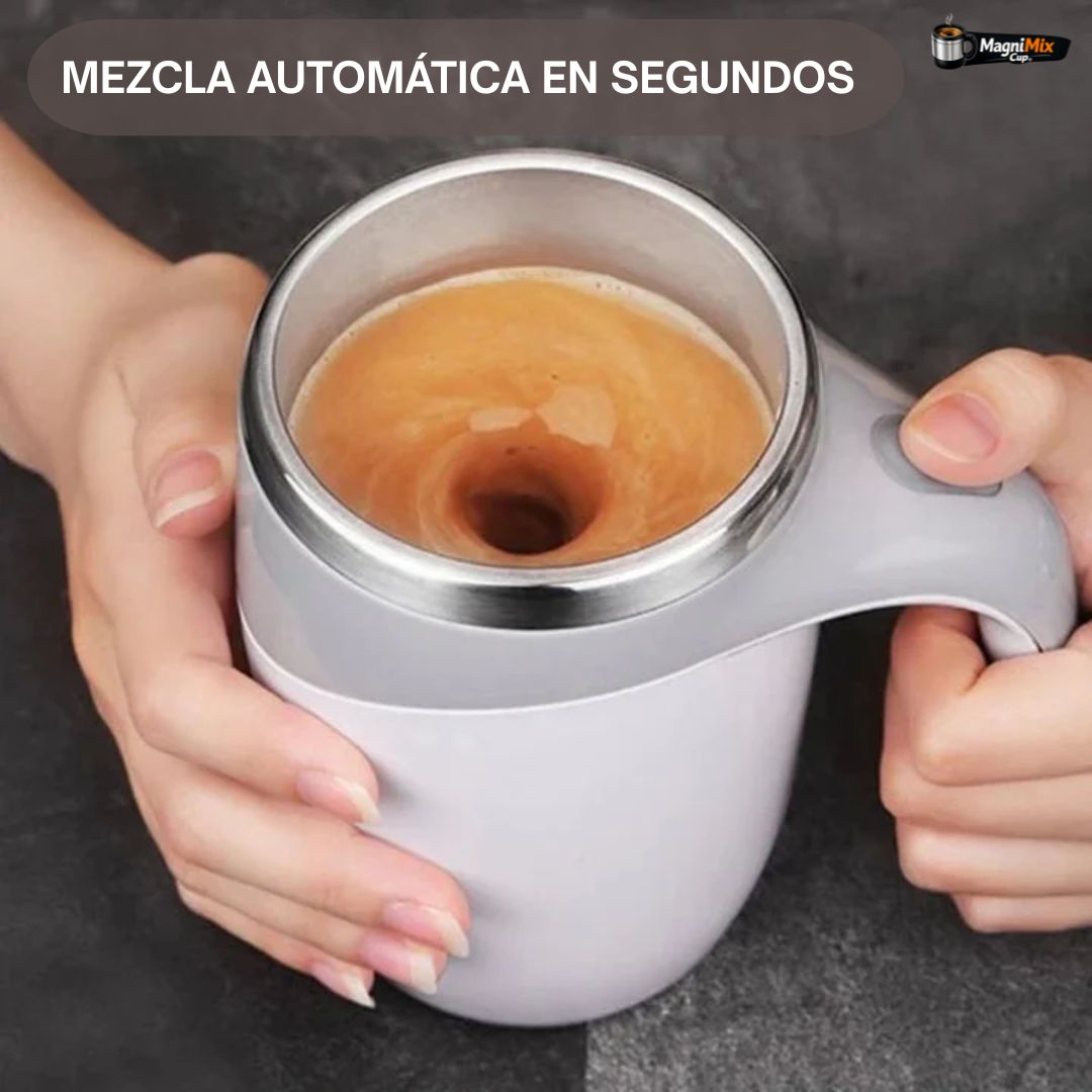 MagniMix Cup® – Revolución magnética para tu rutina diaria. (Disponible en color blanco y café)