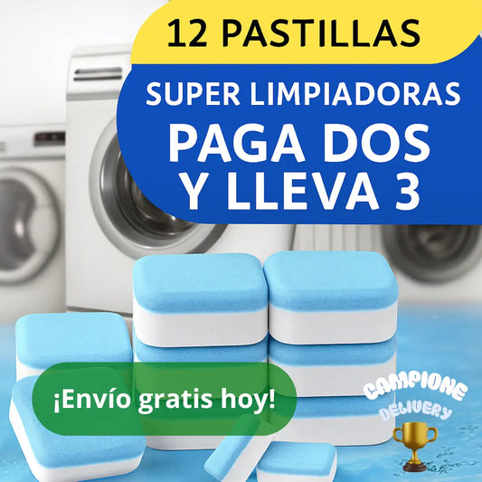 Pastillas Limpiadoras para Lavadoras, Adiós Olor a Humedad